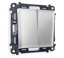 Выключатель проходной двухклавишный Ambrella Volt Quant MA403020