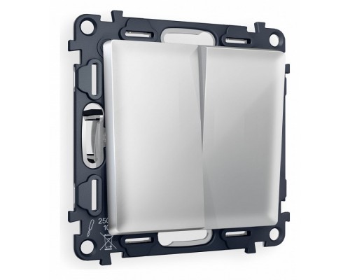 Выключатель проходной двухклавишный Ambrella Volt Quant MA403020