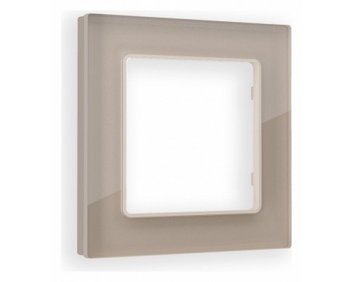 Рамка на 1 пост Ambrella Volt Platos Стекло натуральное AF380601