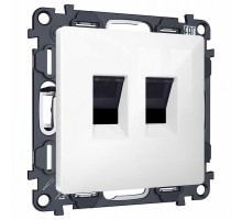 Розетка двойная Ethernet RJ-45 без рамки Ambrella Volt MA MA112110