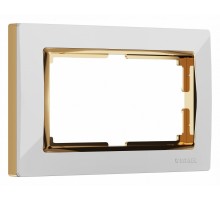 Рамка для двойной розетки Werkel Snabb (белый/золото) W0081933