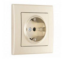 Розетка с заземлением и со шторкой Arte Milano SET06-1 SET06-1-40-1 shampan