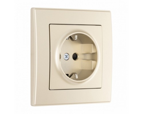 Розетка с заземлением и со шторкой Arte Milano SET06-1 SET06-1-40-1 shampan