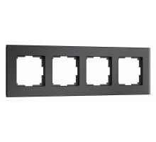 Рамка на 4 поста Werkel Senso (черный, стекло soft-touch) W0043108