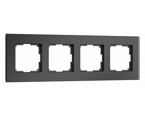 Рамка на 4 поста Werkel Senso (черный, стекло soft-touch) W0043108 Рамка на 4 поста Werkel Senso (черный, стекло soft-touch) W0043108