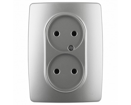 Розетка двойная без заземления Эра Эра 12 12-2107-03