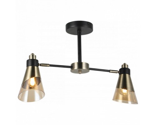 Люстра на штанге Imex MD.51902 MD.51902-2-S-BK+AB Люстра на штанге Imex MD.51902 MD.51902-2-S-BK+AB
