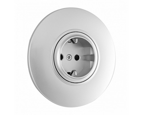 Розетка с заземлением и со шторкой Arte Milano SET08-1 SET08-1-40-1 silver