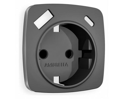 Накладка для розетки с заземлением и со шторками и 2хUSB type A и C Ambrella Volt Quant OP6600 Накладка для розетки с заземлением и со шторками и 2хUSB type A и C Ambrella Volt Quant OP6600