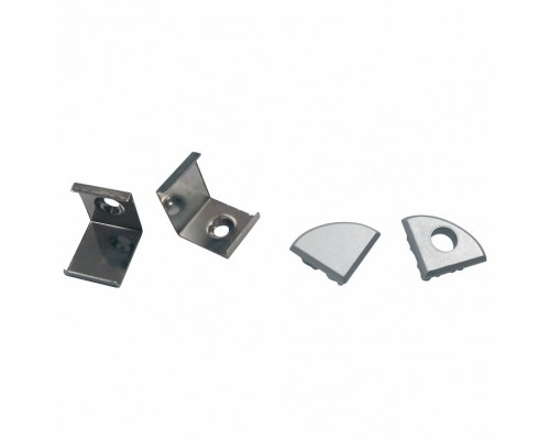 Набор заглушек и скоб для профиля Uniel UFE-N06 SILVER A POLYBAG UL-00000626 Набор заглушек и скоб для профиля Uniel UFE-N06 SILVER A POLYBAG UL-00000626