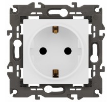 Розетка с заземлением и со шторкой, без рамки Эра Эра Elegance 14-2102-01М