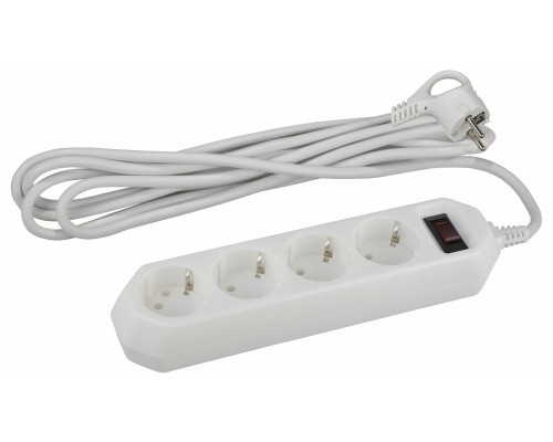 Удлинитель с выключателем Эра  USF-M-4es-1.5m-W