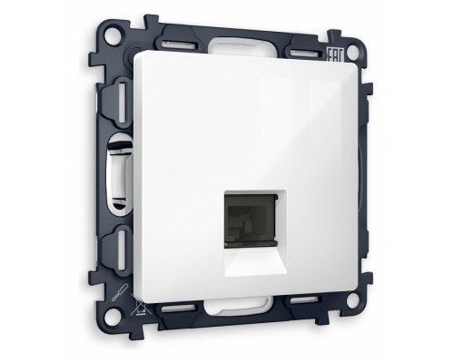 Розетка Ethernet RJ-45 и со шторками, без рамки Ambrella Volt Quant MA112010 Розетка Ethernet RJ-45 и со шторками, без рамки Ambrella Volt Quant MA112010
