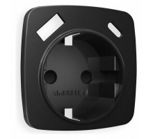 Накладка для розетки с заземлением и со шторками и 2хUSB type A и C Ambrella Volt Quant OP8100