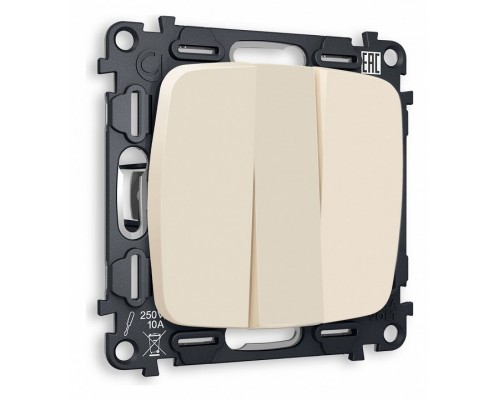 Выключатель трехклавишный без рамки Ambrella Volt Quant MO325010