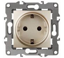 Розетка с заземлением и со шторкой, без рамки Эра Эра 12 12-2102-04