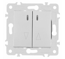 Выключатель для жалюзи с подсветкой без рамки Arte Milano 203 203.39-2.silver