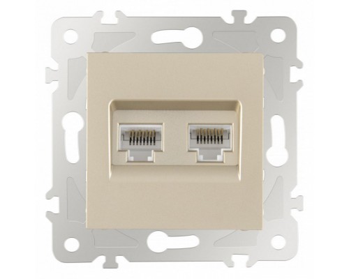Розетка Ethernet RJ-45 без рамки Arte Milano am-203 203.45-2.shampan Розетка Ethernet RJ-45 без рамки Arte Milano am-203 203.45-2.shampan