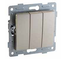 Выключатель трехклавишный без рамки Gusi Electric BRAVO С10В3-027