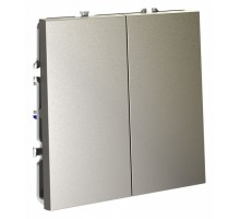 Выключатель двухклавишный без рамки Voltum S70 VLS020104