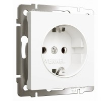 Розетка с заземлением, без рамки Werkel белый матовый W1171061