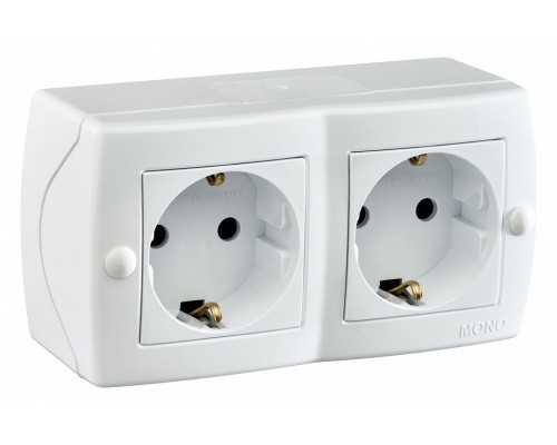 Блок с розетками с заземлением и крышкой Mono Electric Octans IP20 104-010107-120 Блок с розетками с заземлением и крышкой Mono Electric Octans IP20 104-010107-120