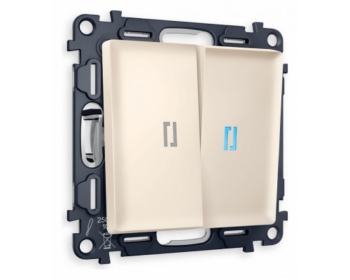 Выключатель проходной двухклавишный с подсветкой Ambrella Volt Quant MA324040