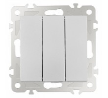 Выключатель трехклавишный без рамки Arte Milano 206 206.30-3.silver
