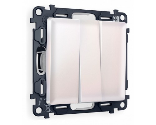 Выключатель трехклавишный без рамки Ambrella Volt Quant MA205010