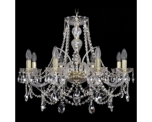 Подвесная люстра Bohemia Ivele Crystal 1411 1411/8/240/G Подвесная люстра Bohemia Ivele Crystal 1411 1411/8/240/G