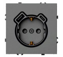 Розетка с заземлением и со шторкой и 2хUSB type A и C, без рамки Stekker Эмили 50219