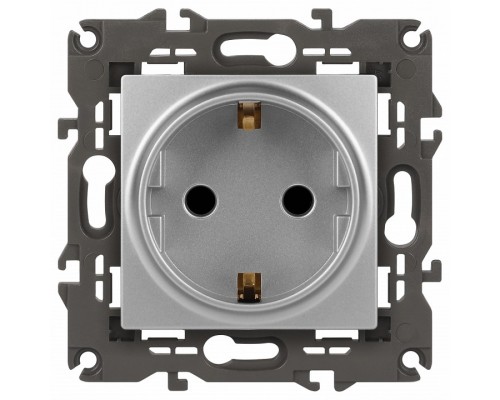 Розетка с заземлением и со шторкой, без рамки Эра Эра Elegance 14-2102-03
