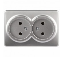 Розетка двойная без заземления Эра Эра Эксперт 11-2202-03
