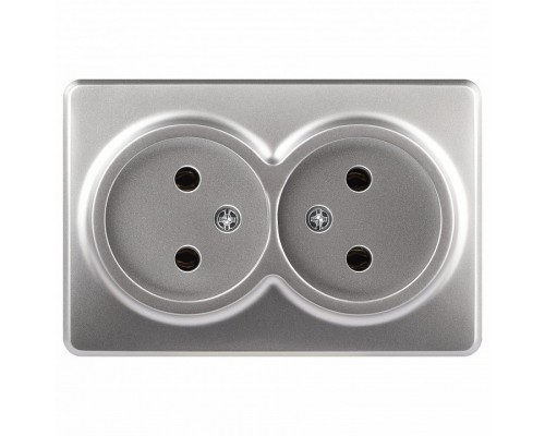 Розетка двойная без заземления Эра Эра Эксперт 11-2202-03