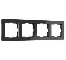 Рамка на 4 поста Werkel Acrylic (черный) W0042708