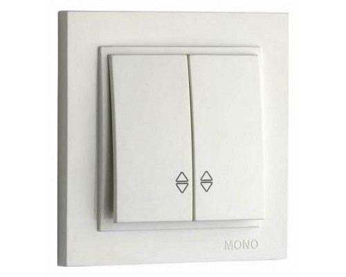 Выключатель проходной двухклавишный Mono Electric Despina 102-252523-111 Выключатель проходной двухклавишный Mono Electric Despina 102-252523-111