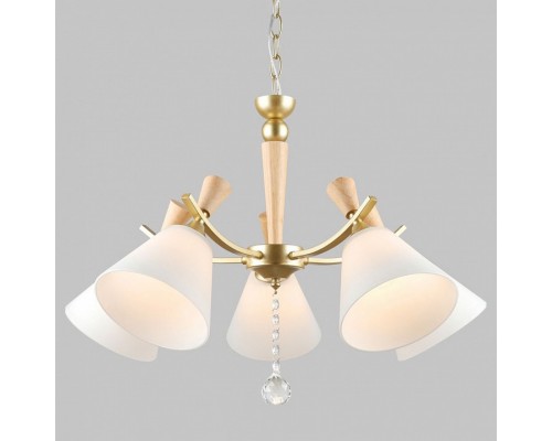 Подвесная люстра Imex MD.6132 MD.6132-5-P-GD+WOOD