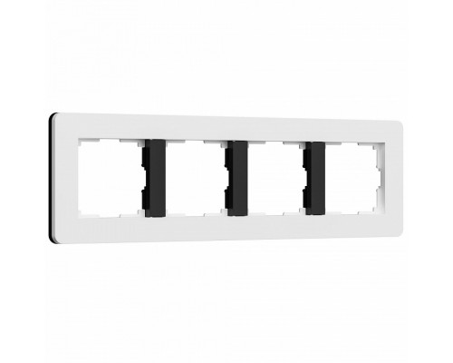 Рамка на 4 поста Werkel Split (белый/черный, soft-touch) W0043068 Рамка на 4 поста Werkel Split (белый/черный, soft-touch) W0043068