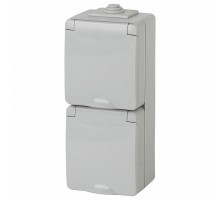 Розетка с заземлением и со шторкой, с крышкой Эра Эра Эксперт 11-2608-03