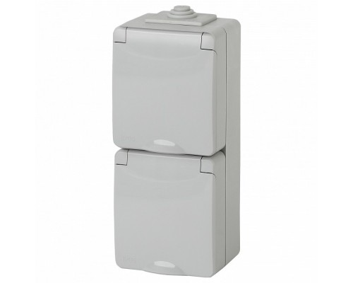 Розетка с заземлением и со шторкой, с крышкой Эра Эра Эксперт 11-2608-03