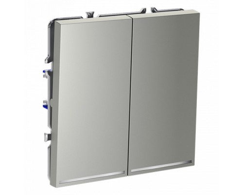 Выключатель двухклавишный с подсветкой без рамки Voltum S70 VLS020205