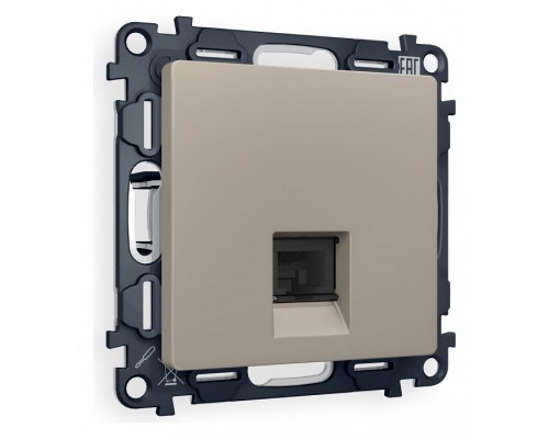Розетка Ethernet RJ-45 и со шторками, без рамки Ambrella Volt Quant MA372010 Розетка Ethernet RJ-45 и со шторками, без рамки Ambrella Volt Quant MA372010