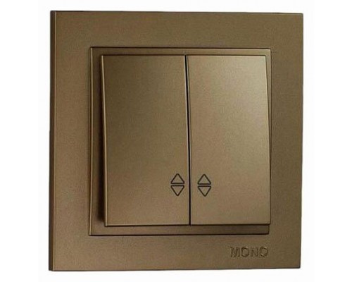 Выключатель проходной двухклавишный Mono Electric Despina 102-232323-111 Выключатель проходной двухклавишный Mono Electric Despina 102-232323-111