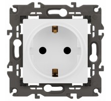 Розетка с заземлением и со шторкой, без рамки Эра Эра Elegance 14-2102-01