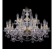 Подвесная люстра Bohemia Ivele Crystal 1411 1411/10+5/240/G/Balls
