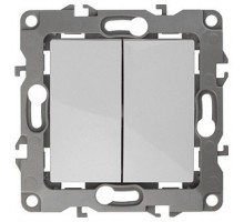 Переключатель двухклавишный без рамки Эра Эра 12 12-1004-01