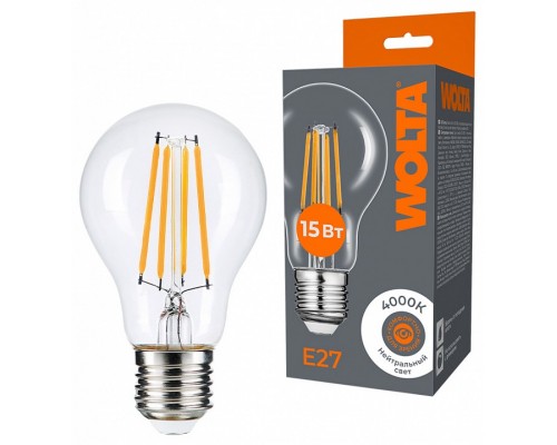 Лампа светодиодная Wolta  E27 15Вт 4000K WF-A60-15W4KE27