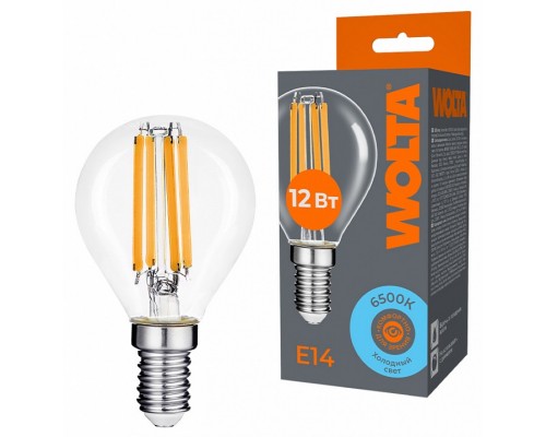 Лампа светодиодная Wolta  E14 12Вт 6500K WF-G45-12W6KE14