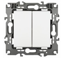 Переключатель двухклавишный без рамки Эра Эра 12 12-1104-01М