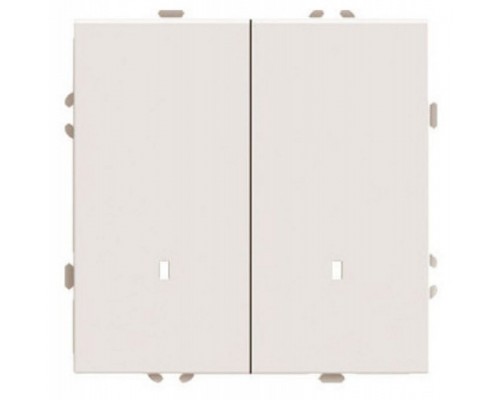 Выключатель двухклавишный с подсветкой без рамки Stekker Эмили 49890